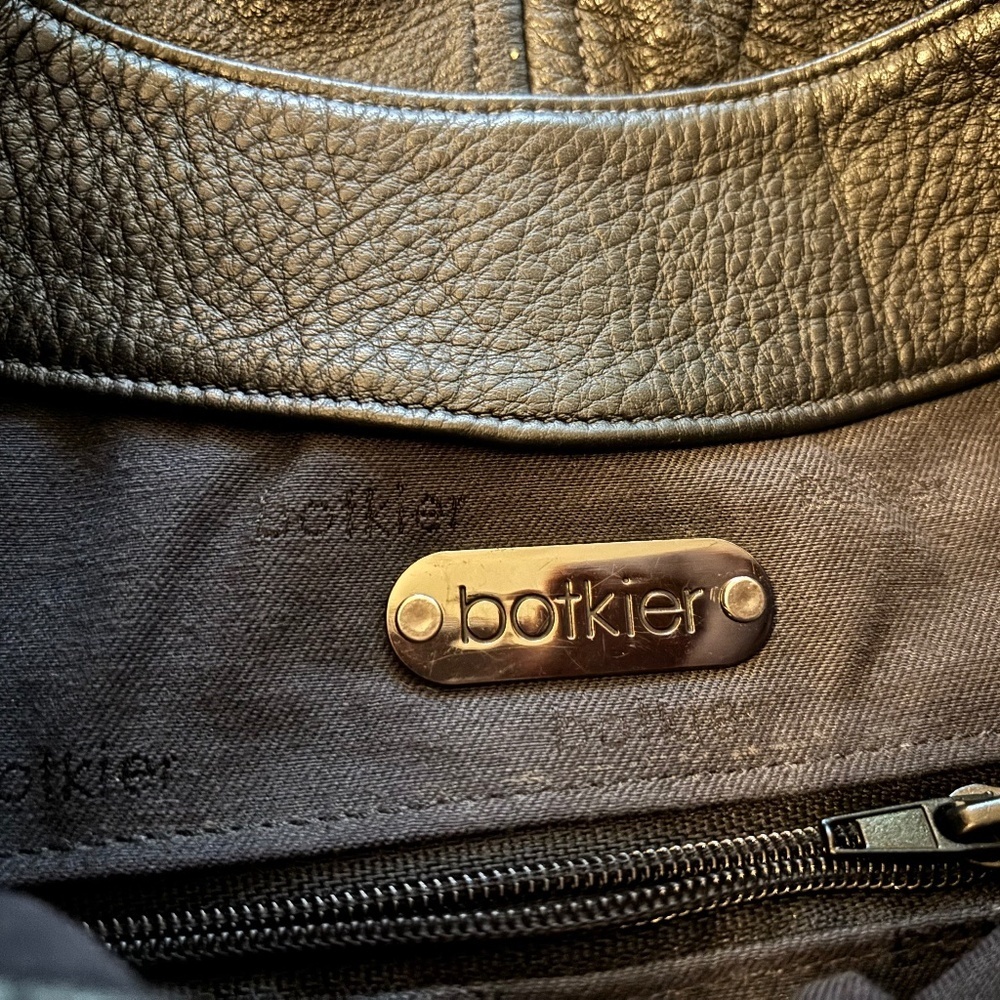 Botkier Boho Black Leather Shoulder Bag Purse - Picture 4 of 5